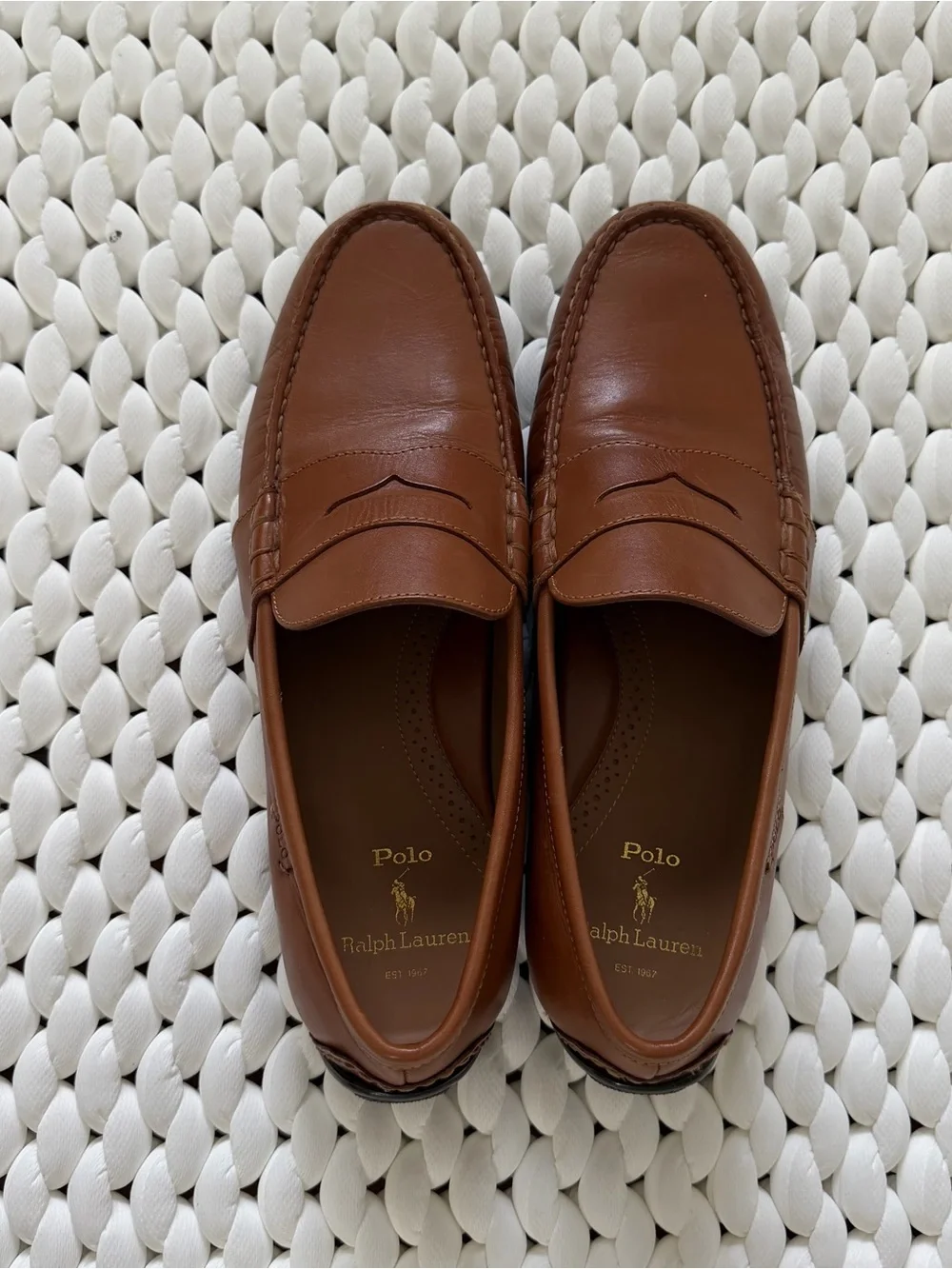 Polo by Ralph Lauren Men’s Brown Leather Penny Loafers